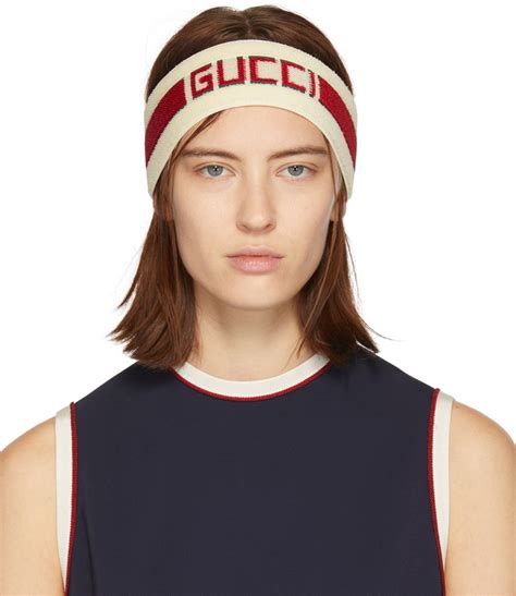 gucci headband red and white|Gucci snake headband.